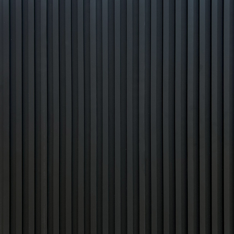Revest. Pvc Woodpanel Black 2.40mx15cmx17mm 0.36m2