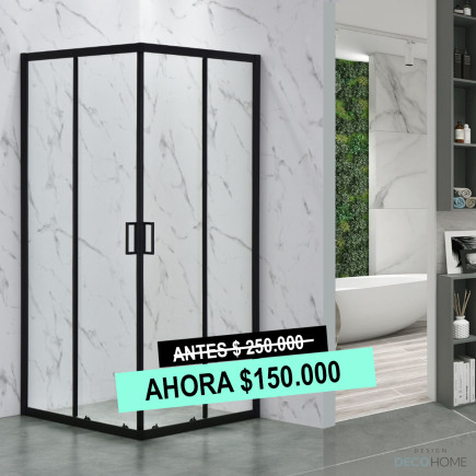 Cabina Ducha Esquinada Cuadrada Blck 1000x1000x1850