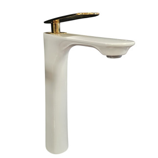 Griferia Lavamanos Elegant Whit Gold Ht-90532-1