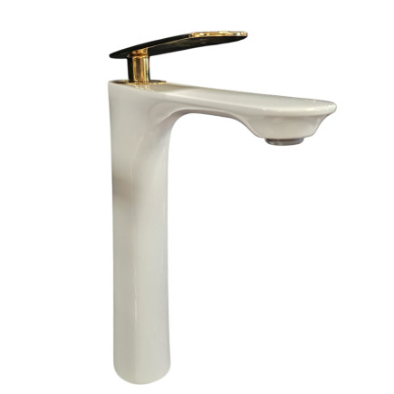Griferia Lavamanos Elegant Whit Gold Ht-90532-1