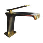 Griferia Lavamanos Minimal Black Gold Lx-102308g