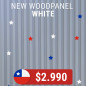 Revest. Pvc New Woodpanel White 2.40mx15cmx17mm 0.36m2