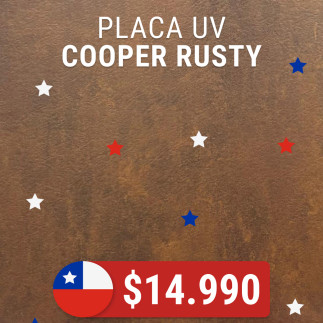 Revest. Uv Cooper Rusty Text 2.44m X 1.22 X 3mm 2.9768m2