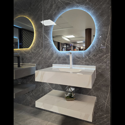 Vanitorio Porcelanato Mas Espejo Luz AntiempaÑante L