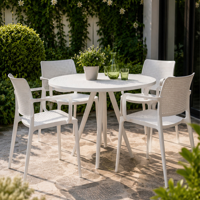 Silla Dabi De Exterior Color Blanco 8339a