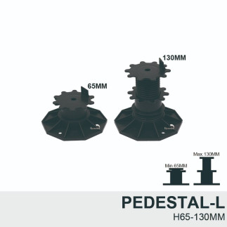 Pedestal Para Piso Deck Black L H65-130mm (2313349)