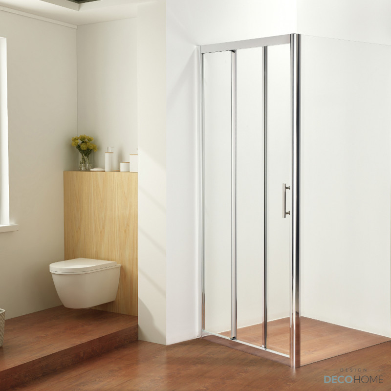 Cabina Ducha Esquinada Cuadrada Plata 900x900x1850