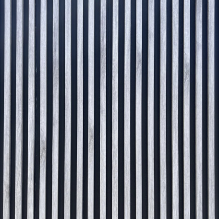 Revest. Pvc Slats Panel Ceniza 2.40mx15cmx17mm 0.36m2