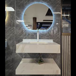 Vanitorio Porcelanato Mas Espejo Luz AntiempaÑante L