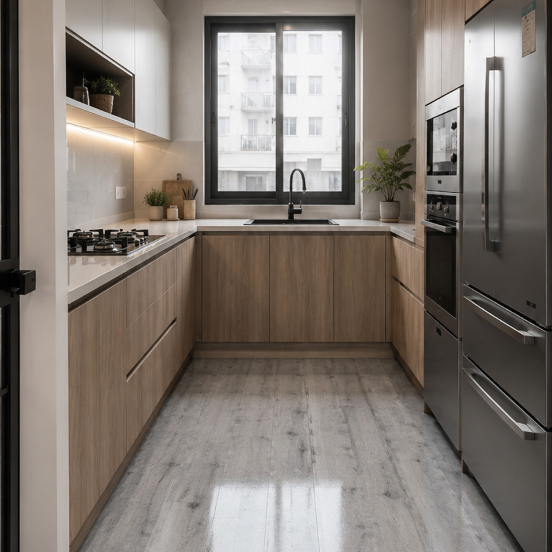 Piso Flotante Hidro. Glossy White Grey 8.3mm 2.32m2