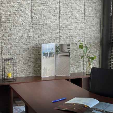 Revest. Pvc Piedra Luna 2.60m X 40cm X 7.5mm Rinde 6.24m2