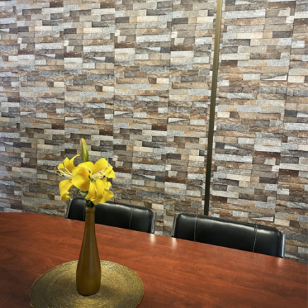 Revest. Pvc Piedra Natural 2.60m X 40cm X 7.5mm 6 24 M2