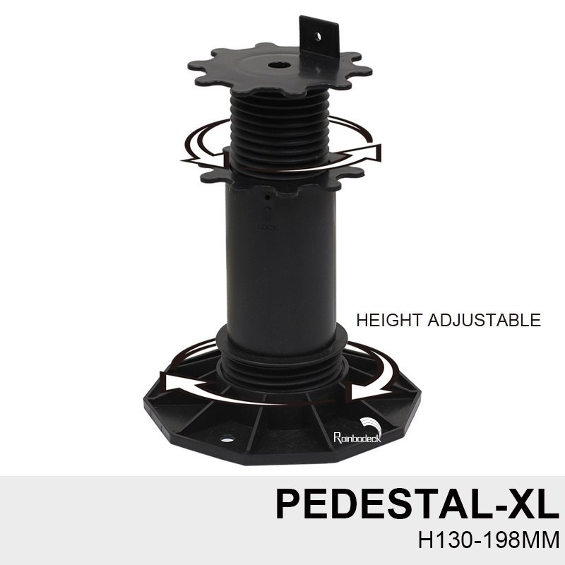 Pedestal Para Piso Deck Black Xl H130-198mm (2313350)