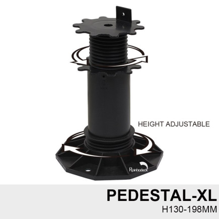 Pedestal Para Piso Deck Black Xl H130-198mm (2313350)
