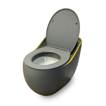 Sanitario Wc One Piece Grey Gold 2 Descargas A1086-gg